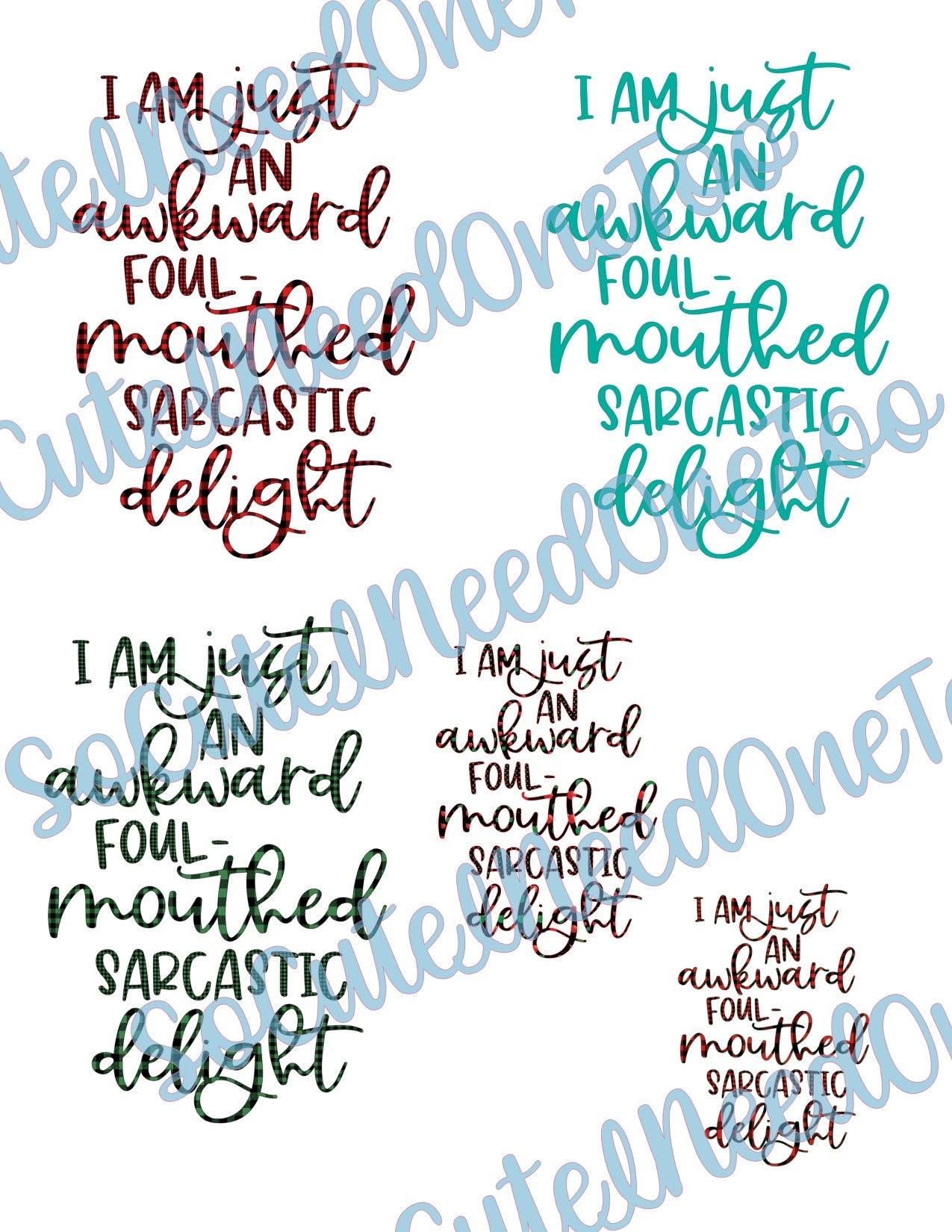 I Am Just On Clear/White Waterslide Paper - Ready To Use - SoCuteINeedOneToo