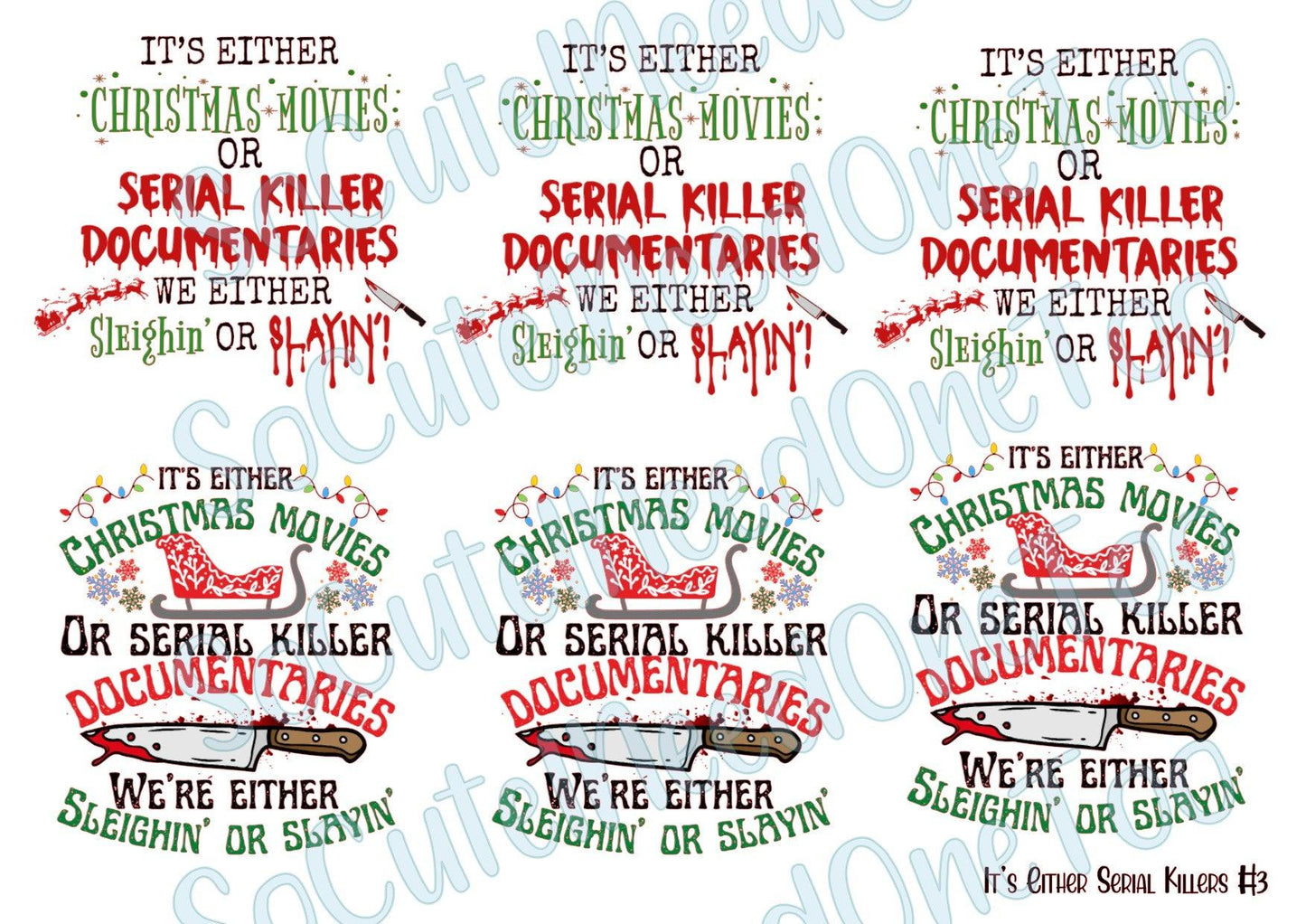 It's Either Serial Killers #3 Waterslide Decals - SoCuteINeedOneToo