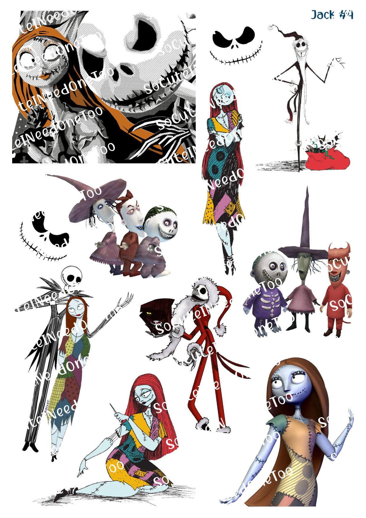 Jack #4 on Clear/White Waterslide Paper Ready To Use - SoCuteINeedOneToo