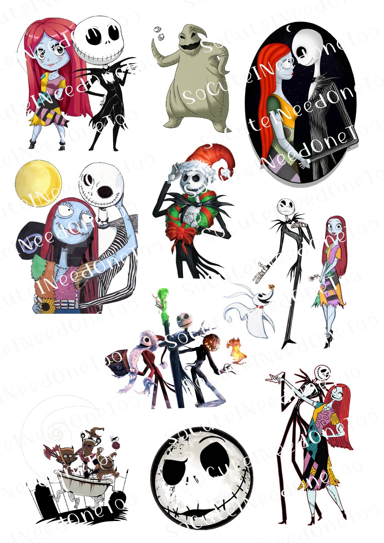 Jack #6 on Clear/White Waterslide Paper Ready To Use - SoCuteINeedOneToo