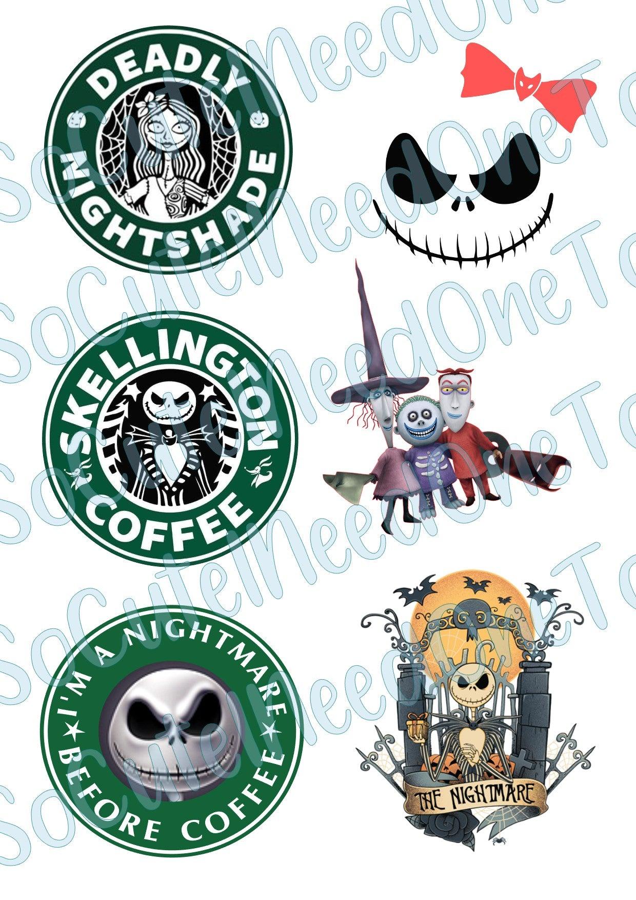 Jack & Sally #1 Waterslide Decals - SoCuteINeedOneToo