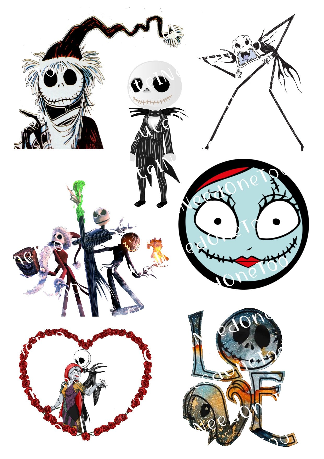 Jack & Sally #3 Waterslide Decals | Spooky Cute Designs - SoCuteINeedOneToo