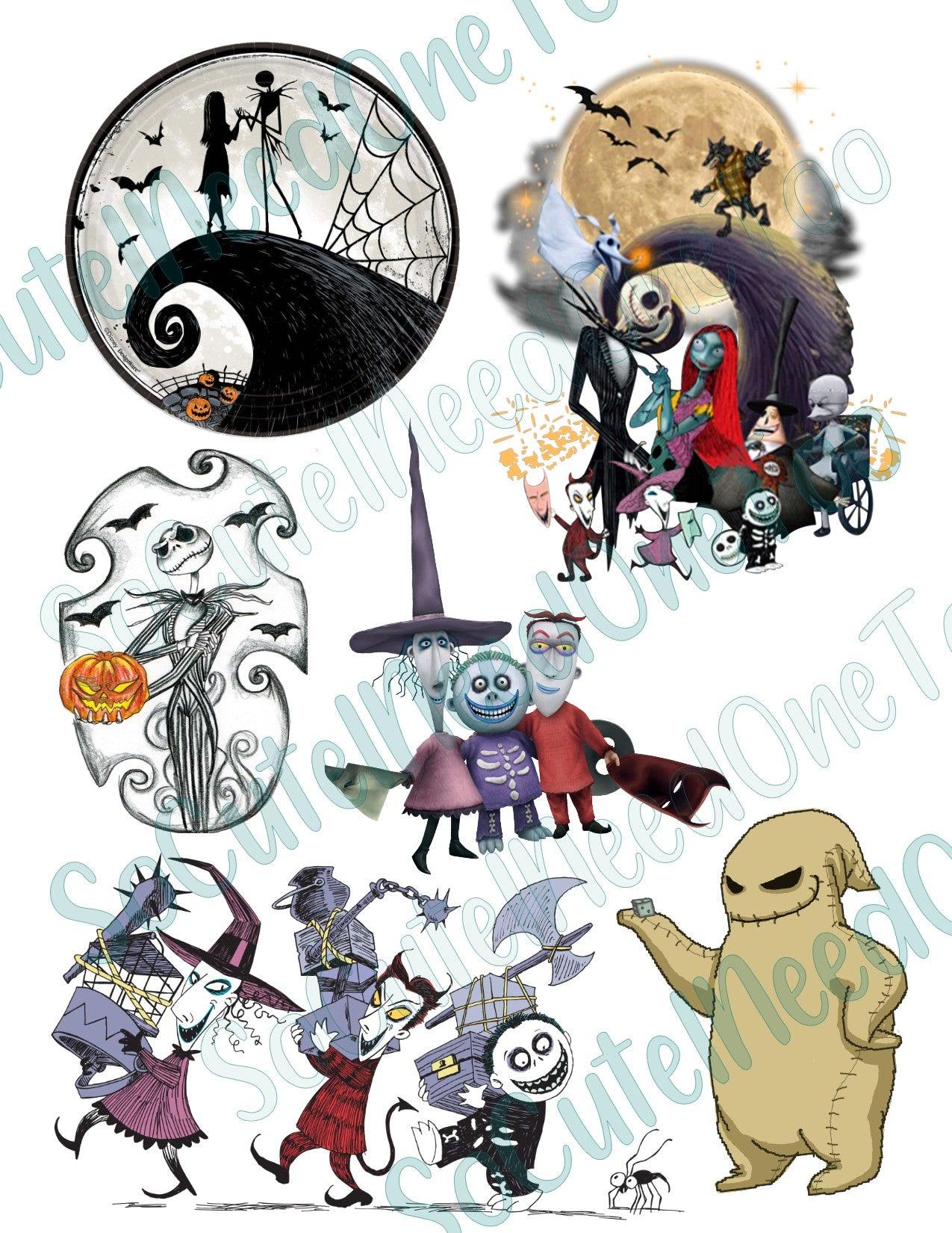 Jack & Sally #7 on Clear/White Waterslide Paper - Ready To Use - SoCuteINeedOneToo