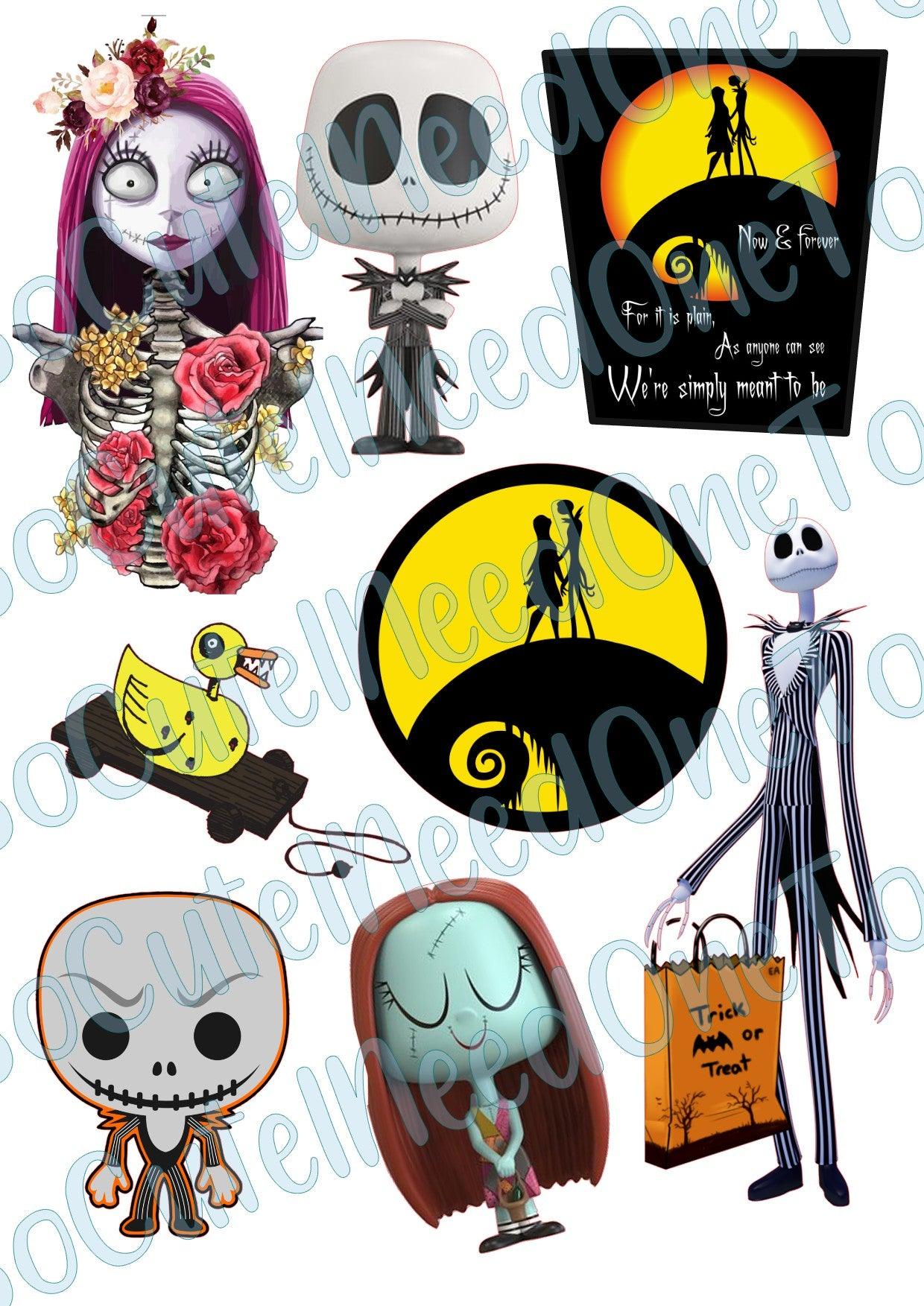 Jack - Halloween on Clear/White Waterslide Paper Ready To Use - SoCuteINeedOneToo