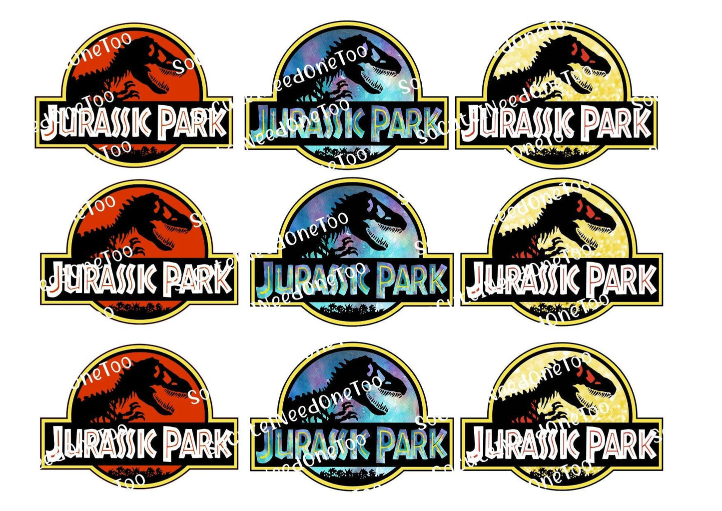 Jurassic Park Waterslide Decals - SoCuteINeedOneToo