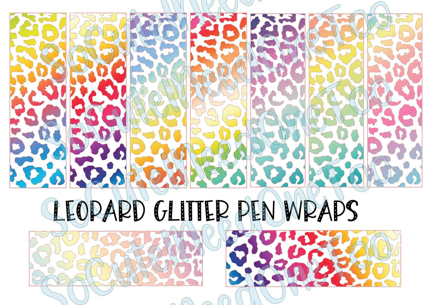 Leopard Glitter Pen Wraps #2 - SoCuteINeedOneToo