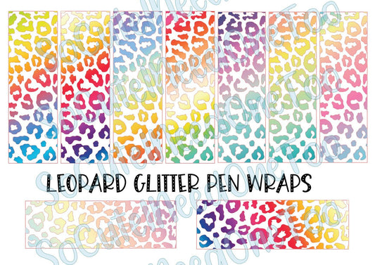 Leopard Glitter Pen Wraps #2 - SoCuteINeedOneToo