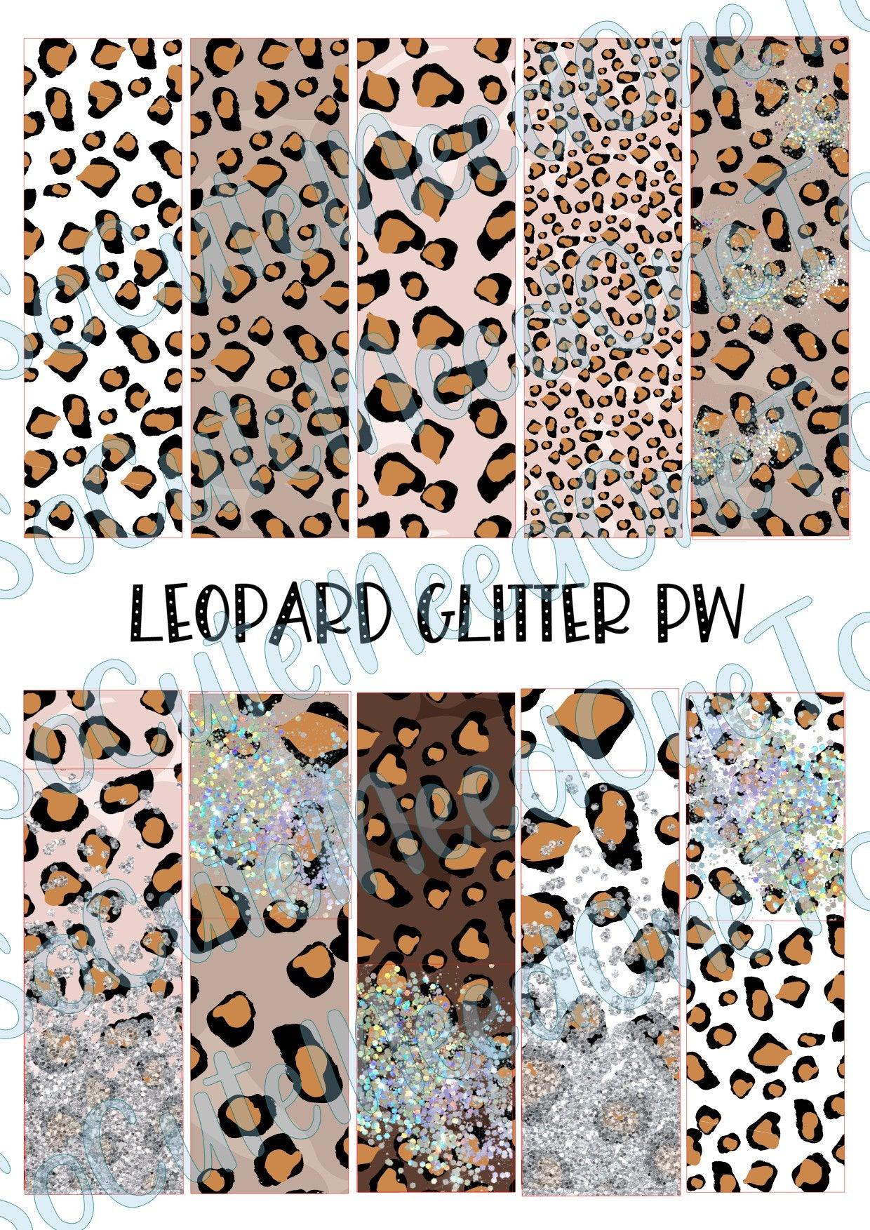 Leopard Glitter Pen Wraps - SoCuteINeedOneToo