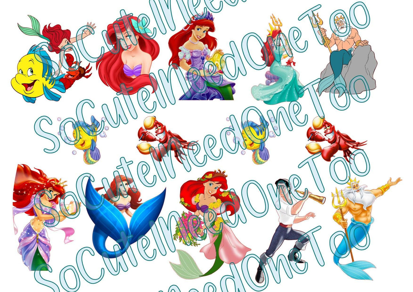 Little Mermaid #5 Waterslide Decals - SoCuteINeedOneToo