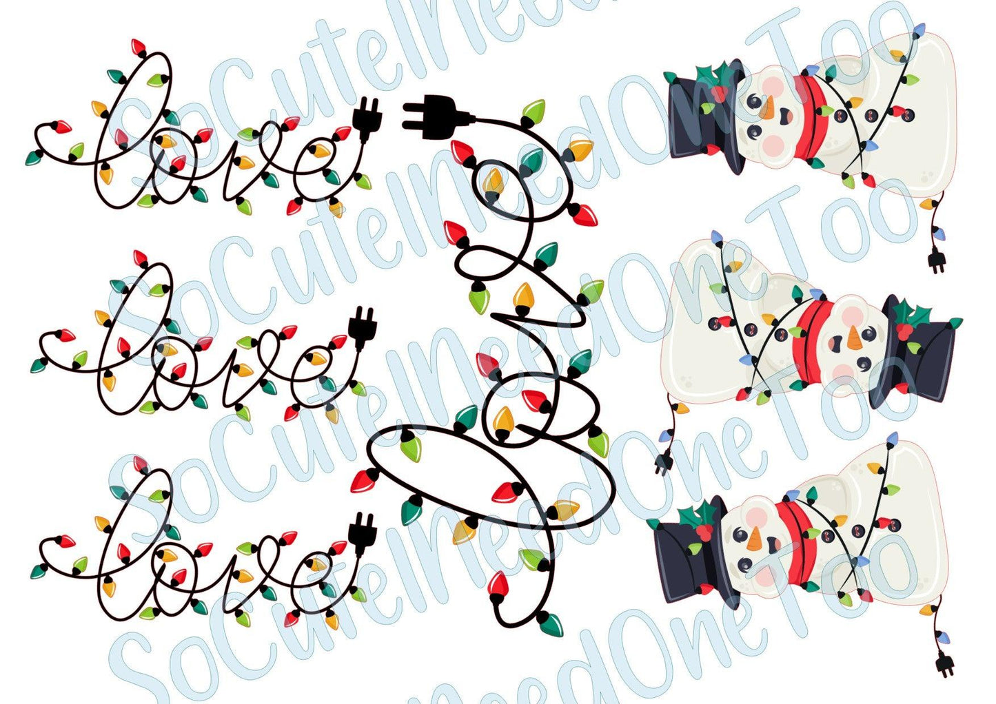 Love In Lights - Christmas Decals - SoCuteINeedOneToo