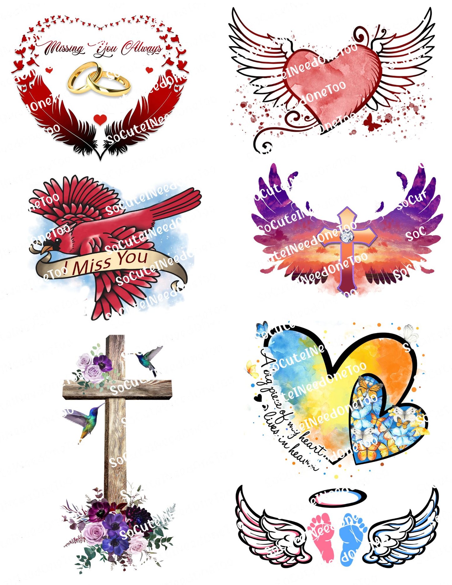 Memorial Graphics Waterslide Decals - SoCuteINeedOneToo