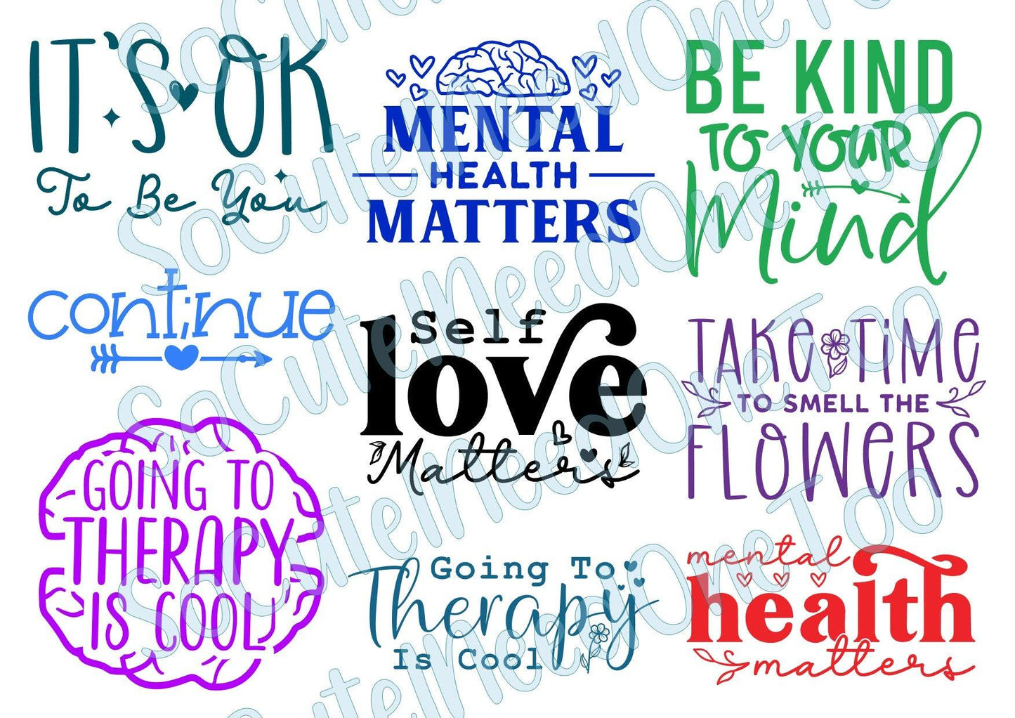 Mental Health #2 Waterslide Decals - SoCuteINeedOneToo