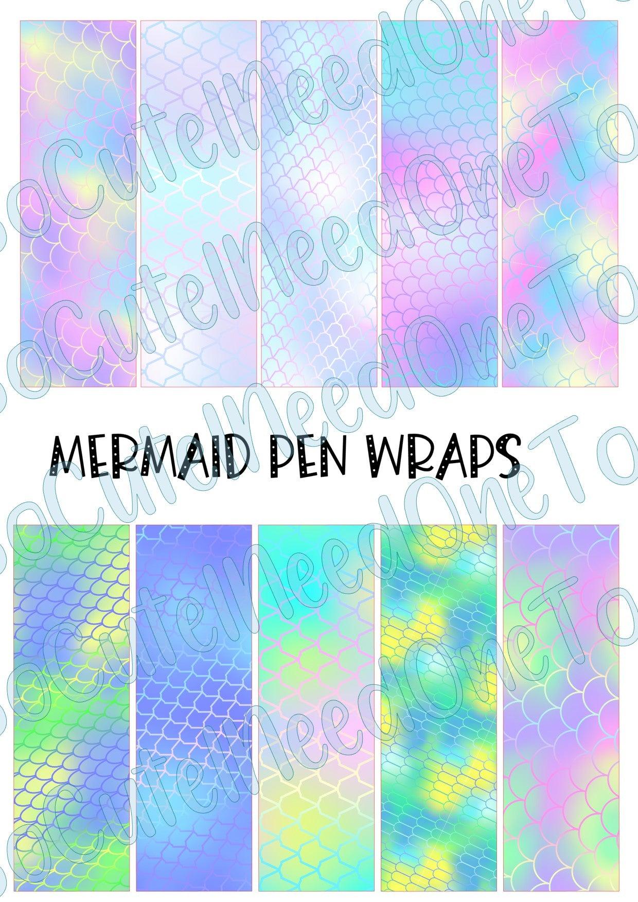 Mermaid Pen Wraps - SoCuteINeedOneToo