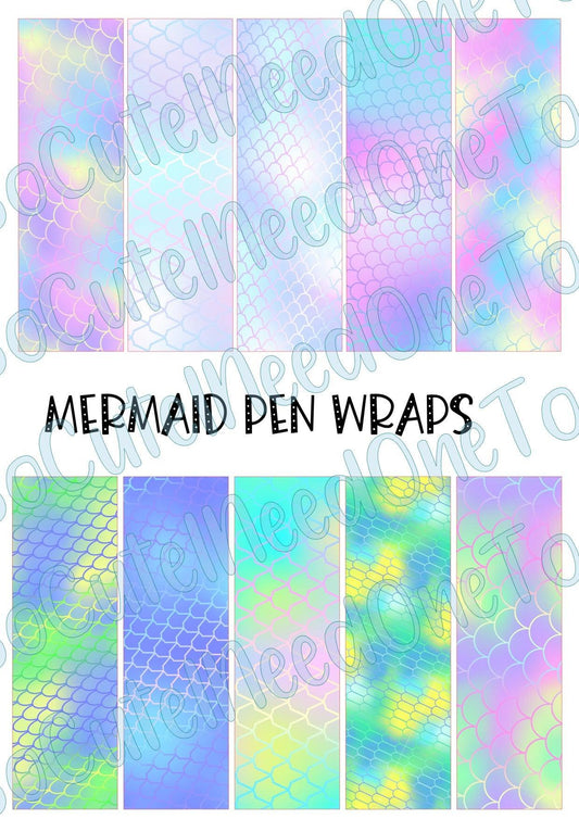 Mermaid Pen Wraps - SoCuteINeedOneToo