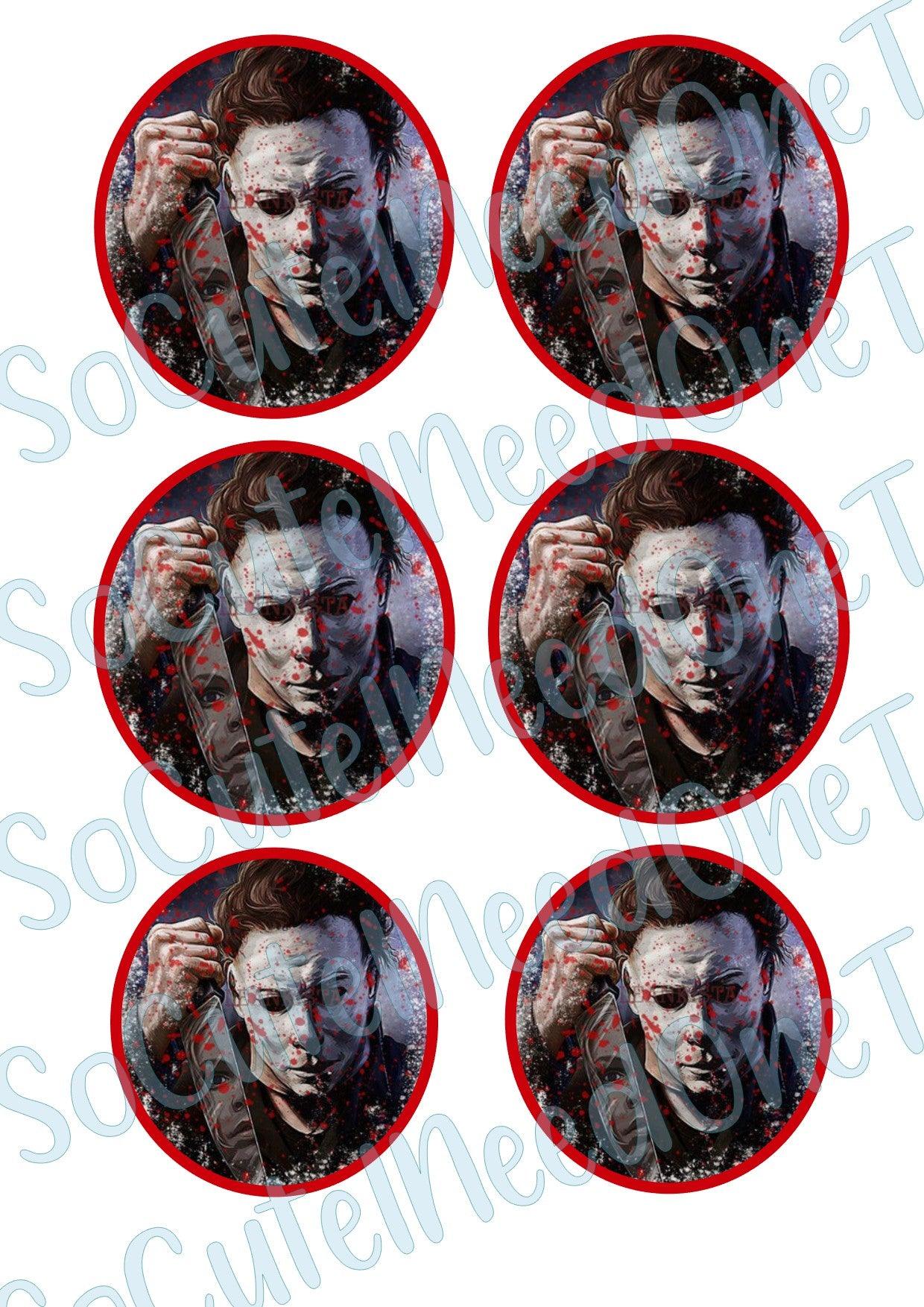 Michael Meyers - Gray Circles on Clear/White Waterslide Paper Ready To Use - SoCuteINeedOneToo