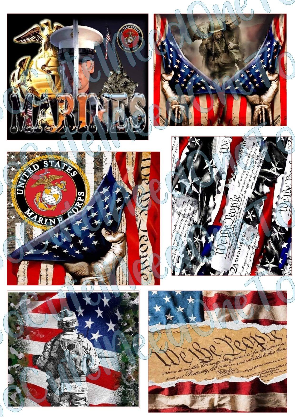 Military - Marines Waterslide Decals - SoCuteINeedOneToo