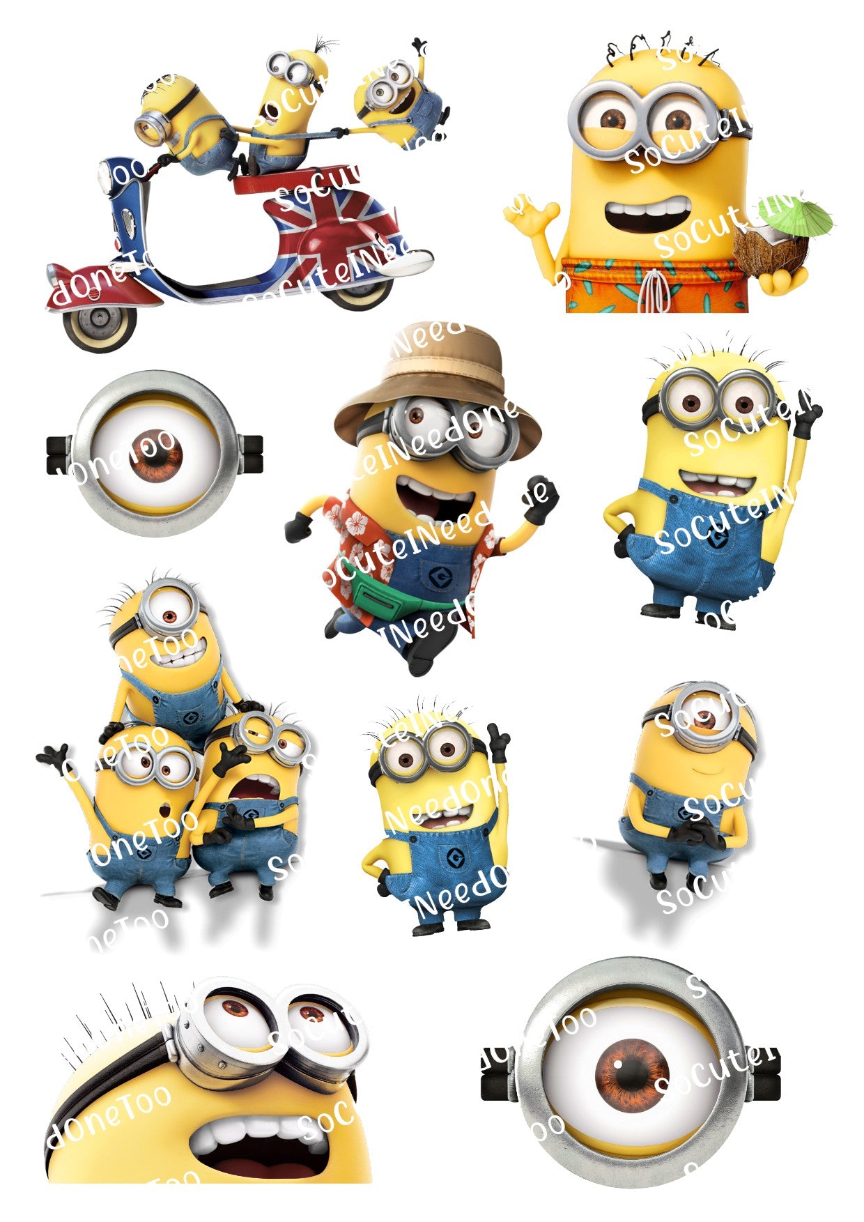 Minion #1 Waterslide Decals - SoCuteINeedOneToo