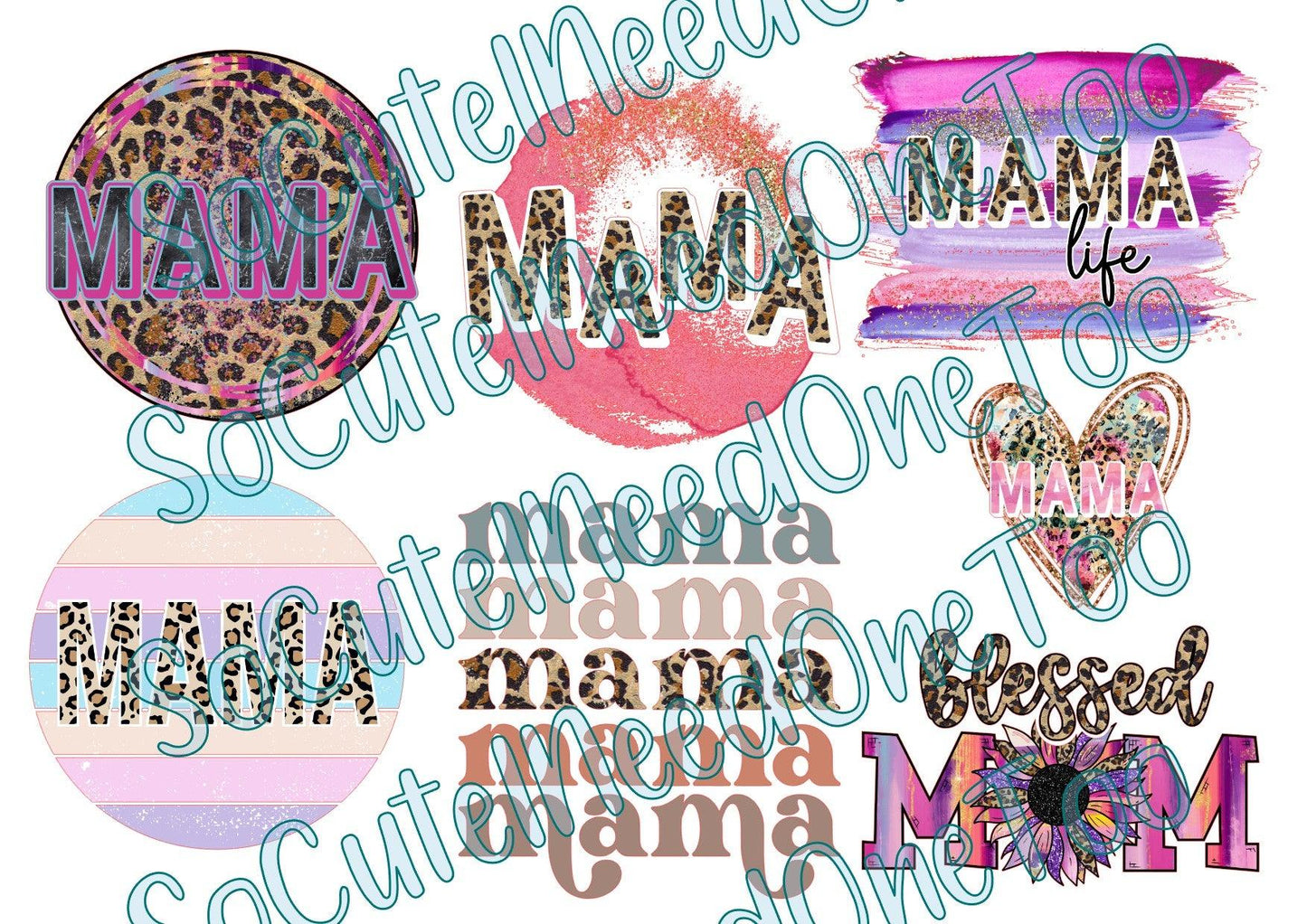 Mom #3 Laser Waterslide Decals - SoCuteINeedOneToo