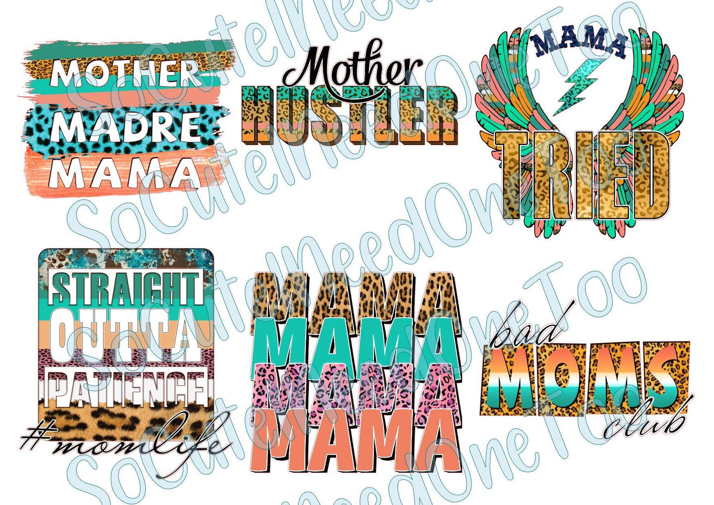 Mom #4 Waterslide Decals - SoCuteINeedOneToo