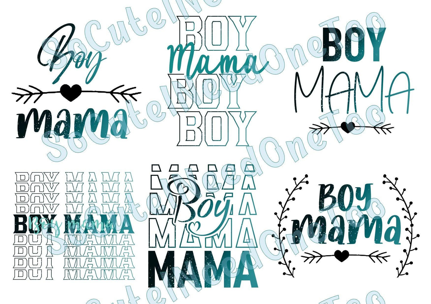 Moma & Moma's Boy Collection Waterslide Decals - SoCuteINeedOneToo
