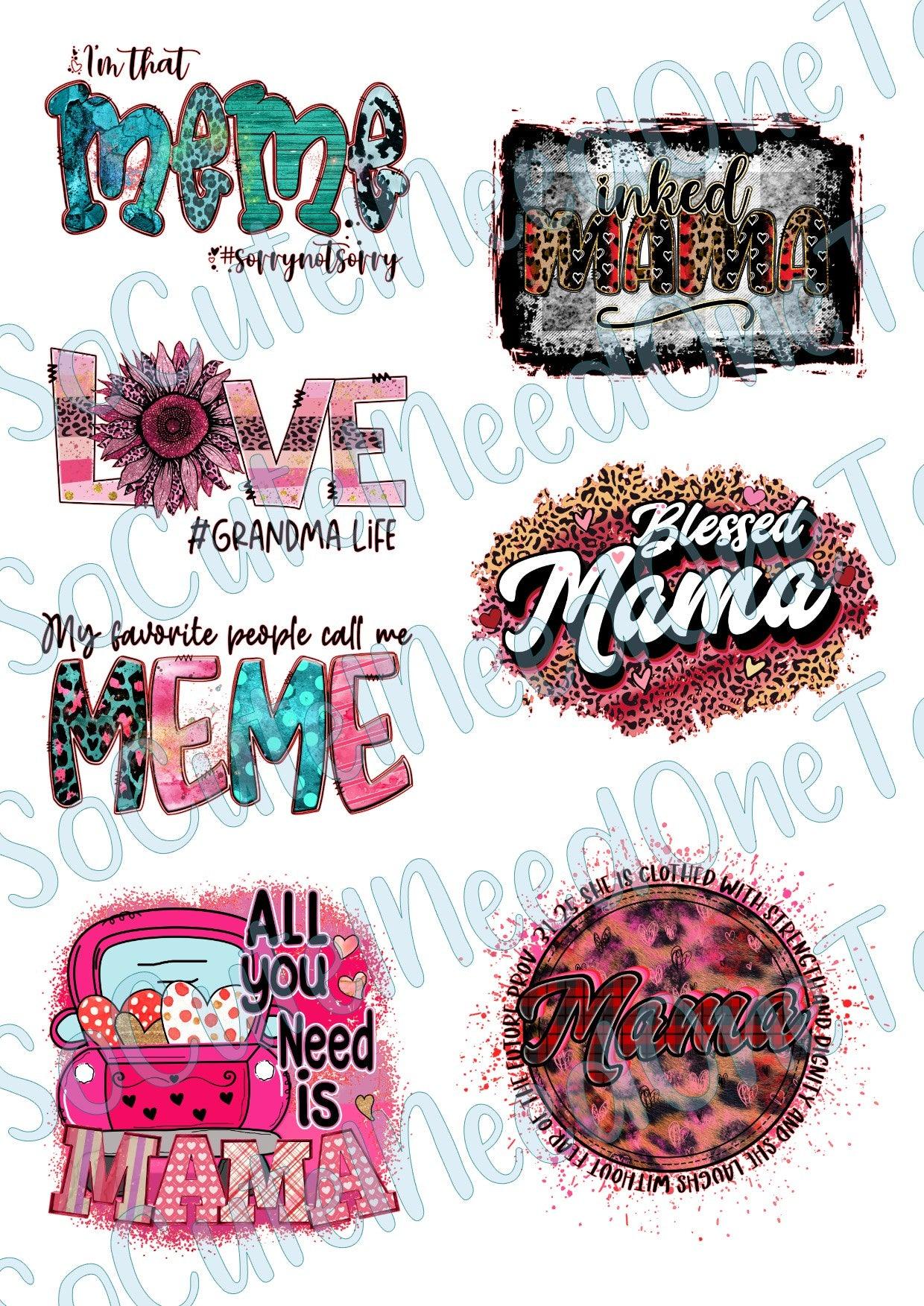 Mother's Day #2 on Clear/White Waterslide Paper Ready To Use - SoCuteINeedOneToo