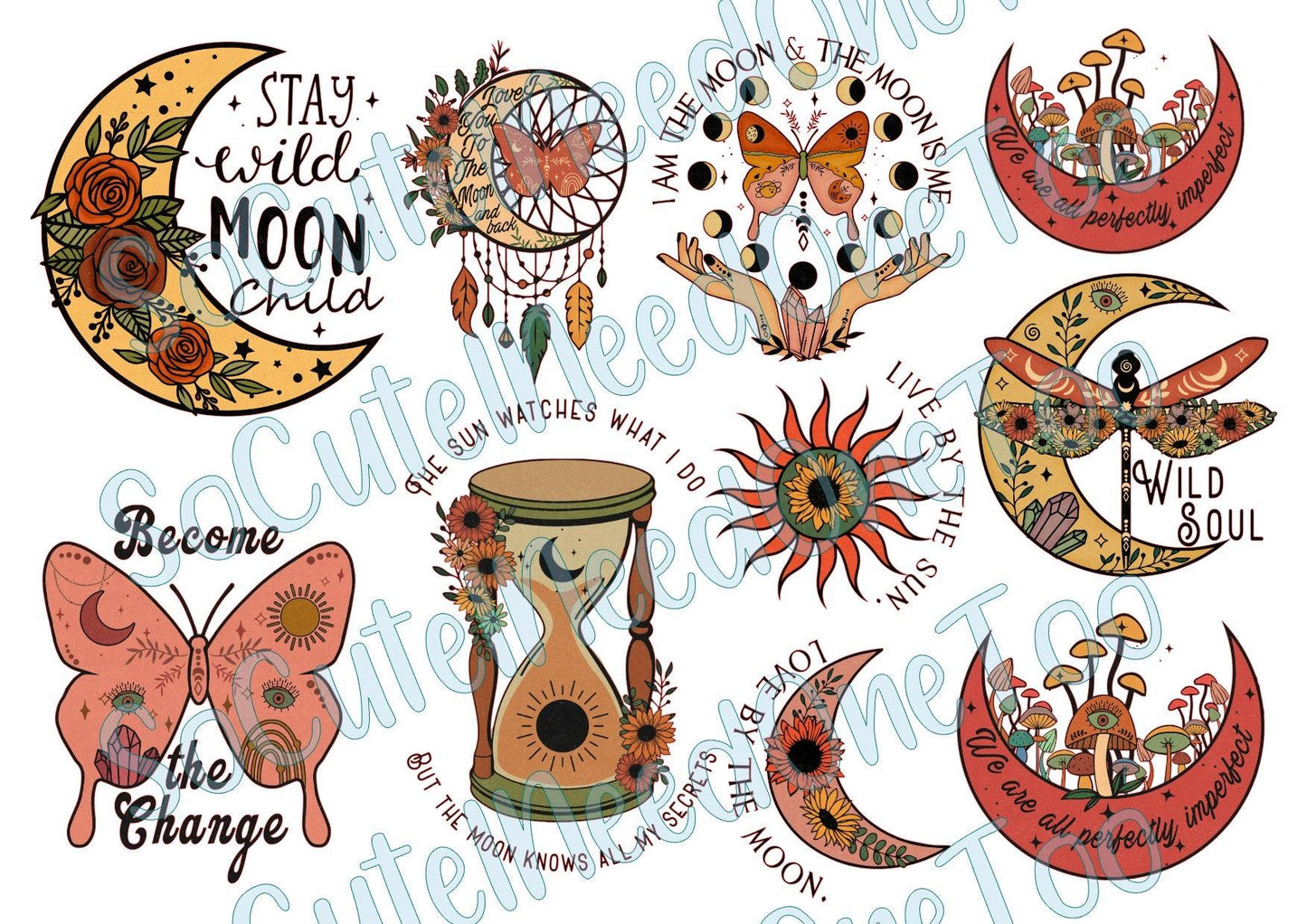Mystical Moon Waterslide Decals - SoCuteINeedOneToo