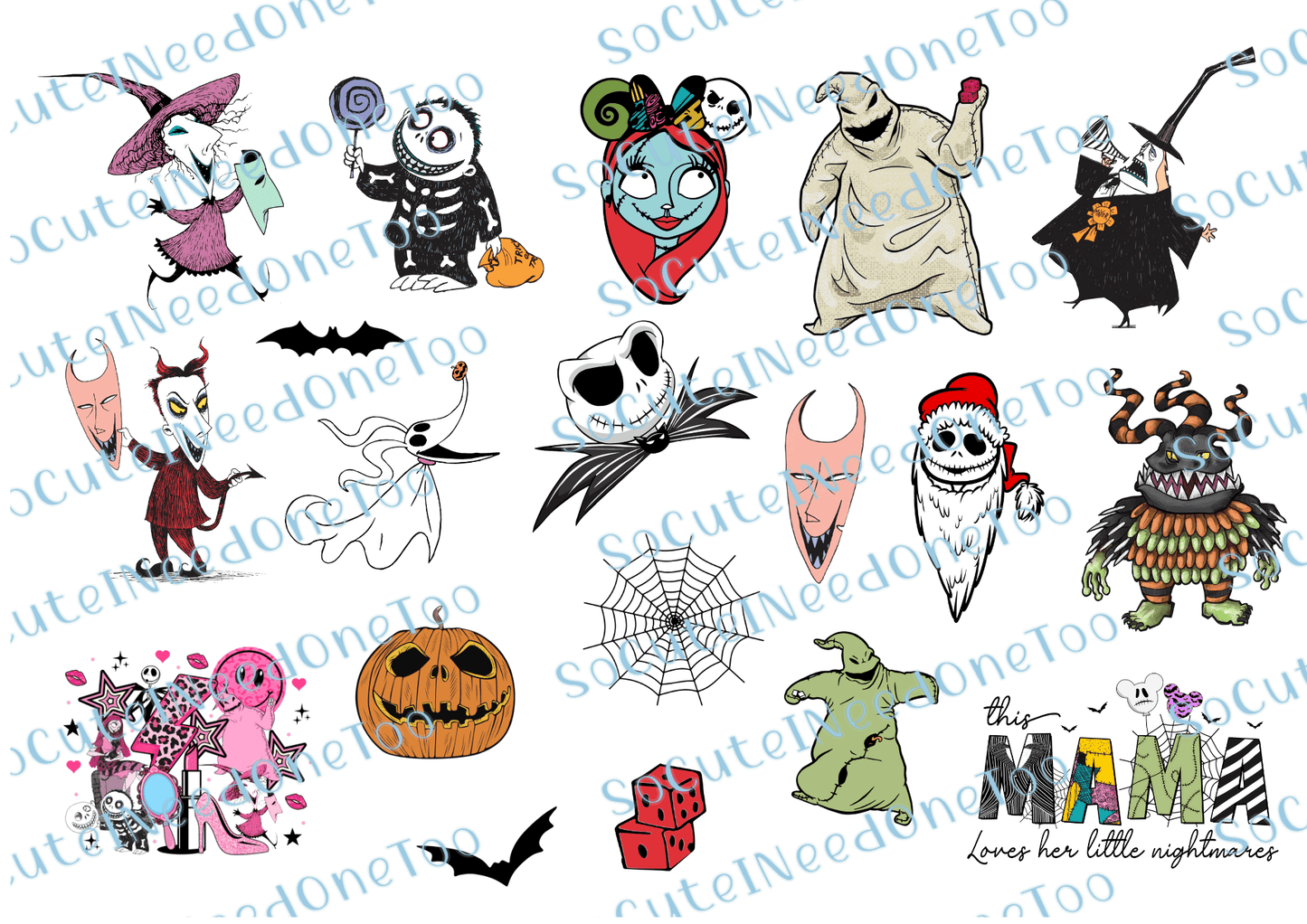 NMBC - All Characters Waterslide Decals - SoCuteINeedOneToo