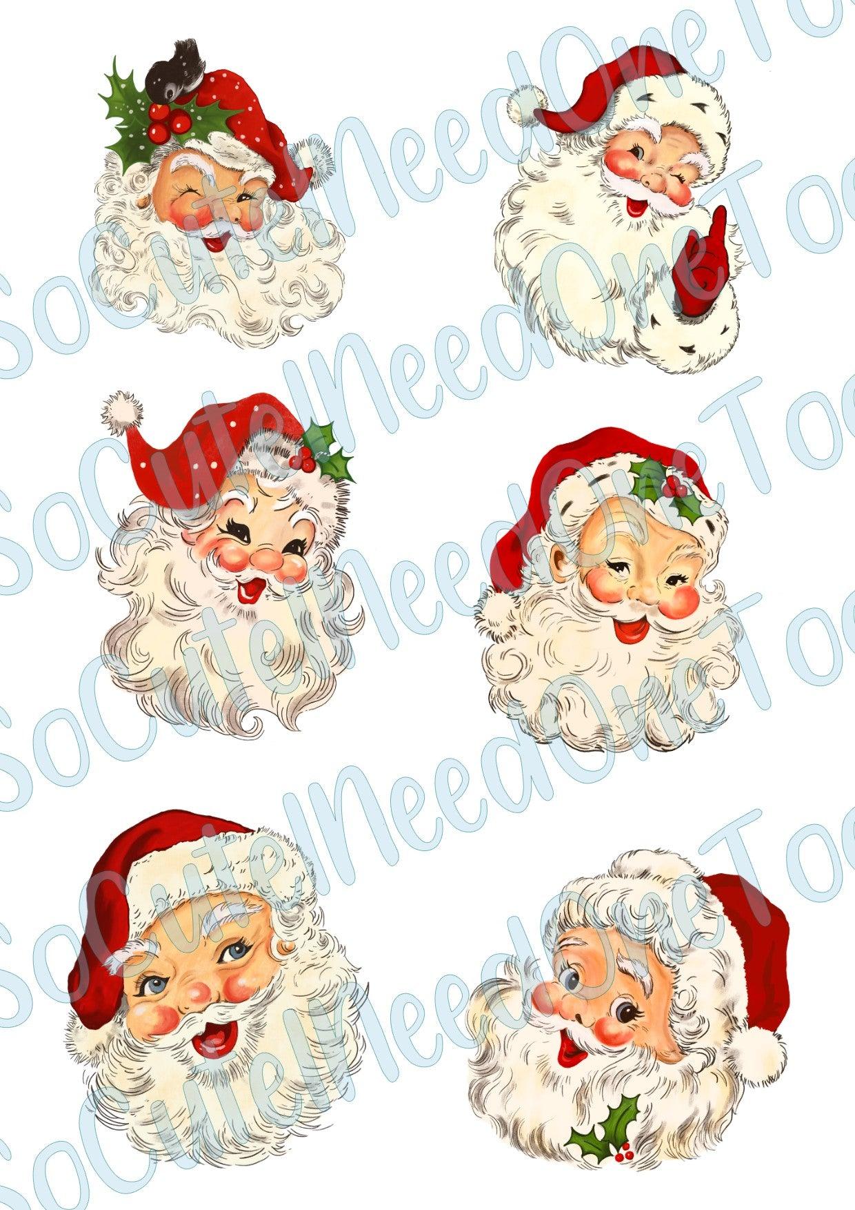 Old Time Santa Waterslide Decals - SoCuteINeedOneToo