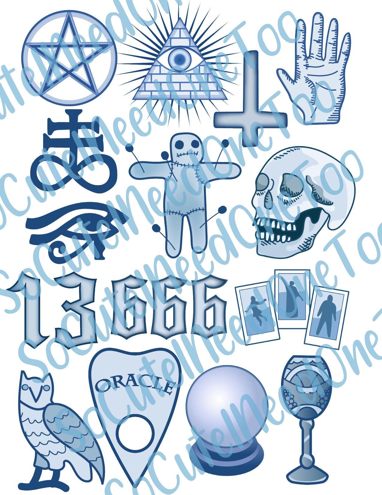 Ouija on Clear/White Waterslide Paper Ready To Use - SoCuteINeedOneToo