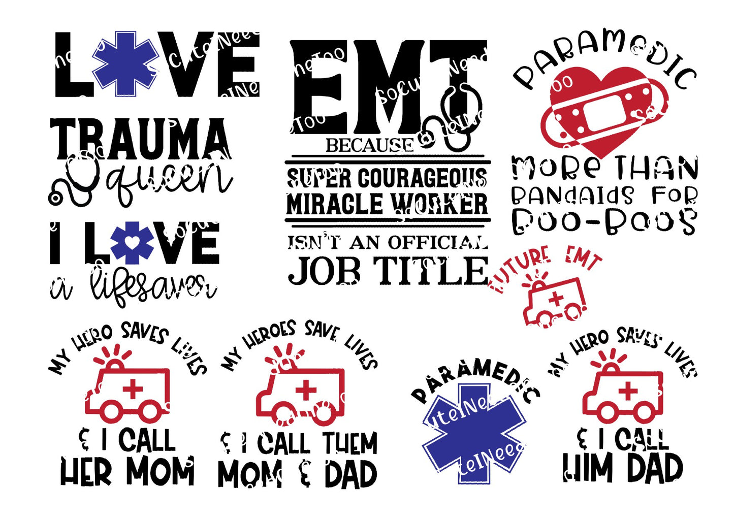 Paramedic Life Waterslide Decals - SoCuteINeedOneToo