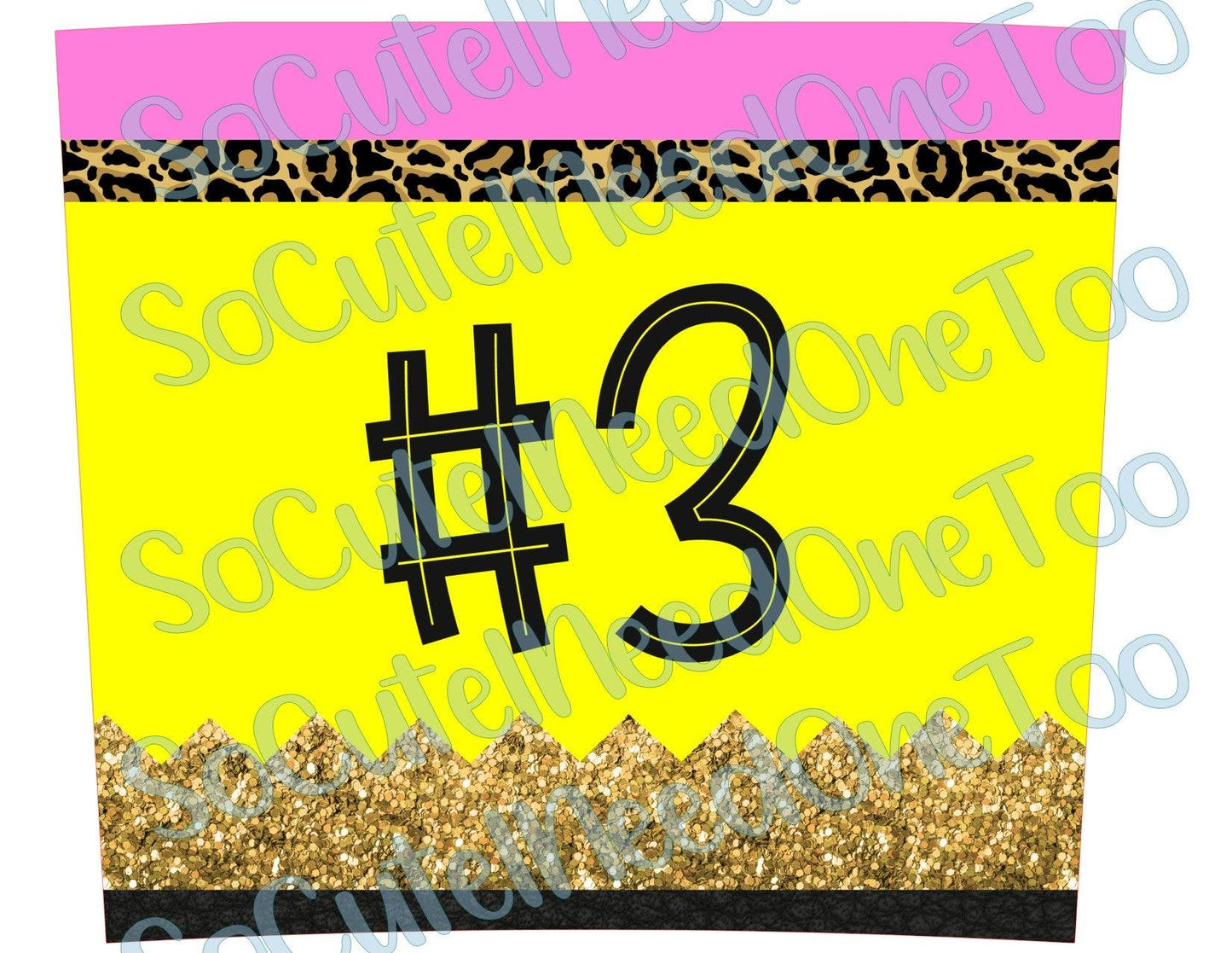Pencil #1, #2 & #3 Waterslide Wrap - SoCuteINeedOneToo