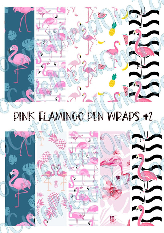 Pink Flamingo Pen Wraps #2 - SoCuteINeedOneToo