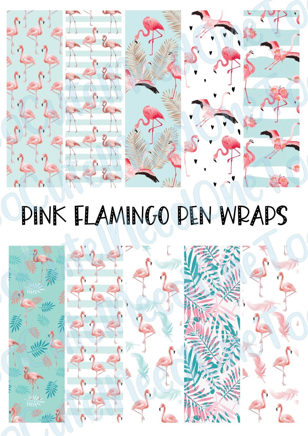 Pink Flamingo Pen Wraps - SoCuteINeedOneToo