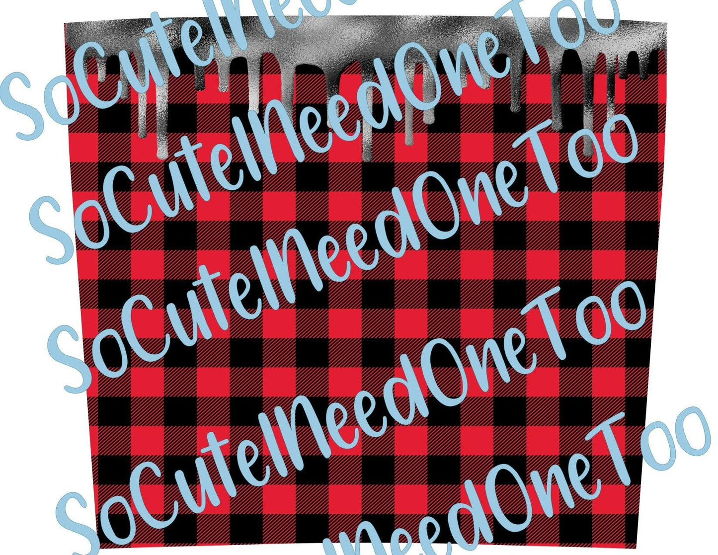 Red Buffalo Plaid with Drip Waterslide Wraps - SoCuteINeedOneToo