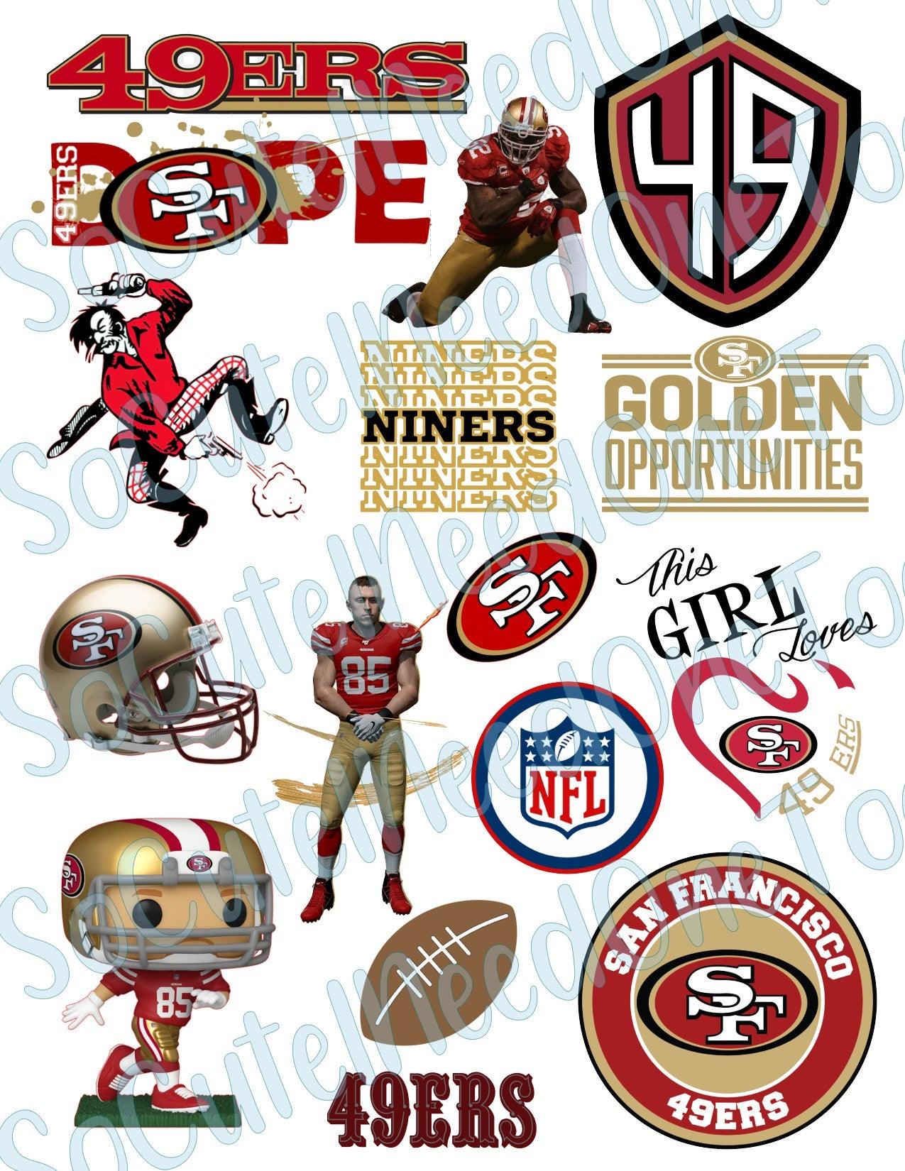 San Francisco - 49 ERS Waterslide Decals - SoCuteINeedOneToo