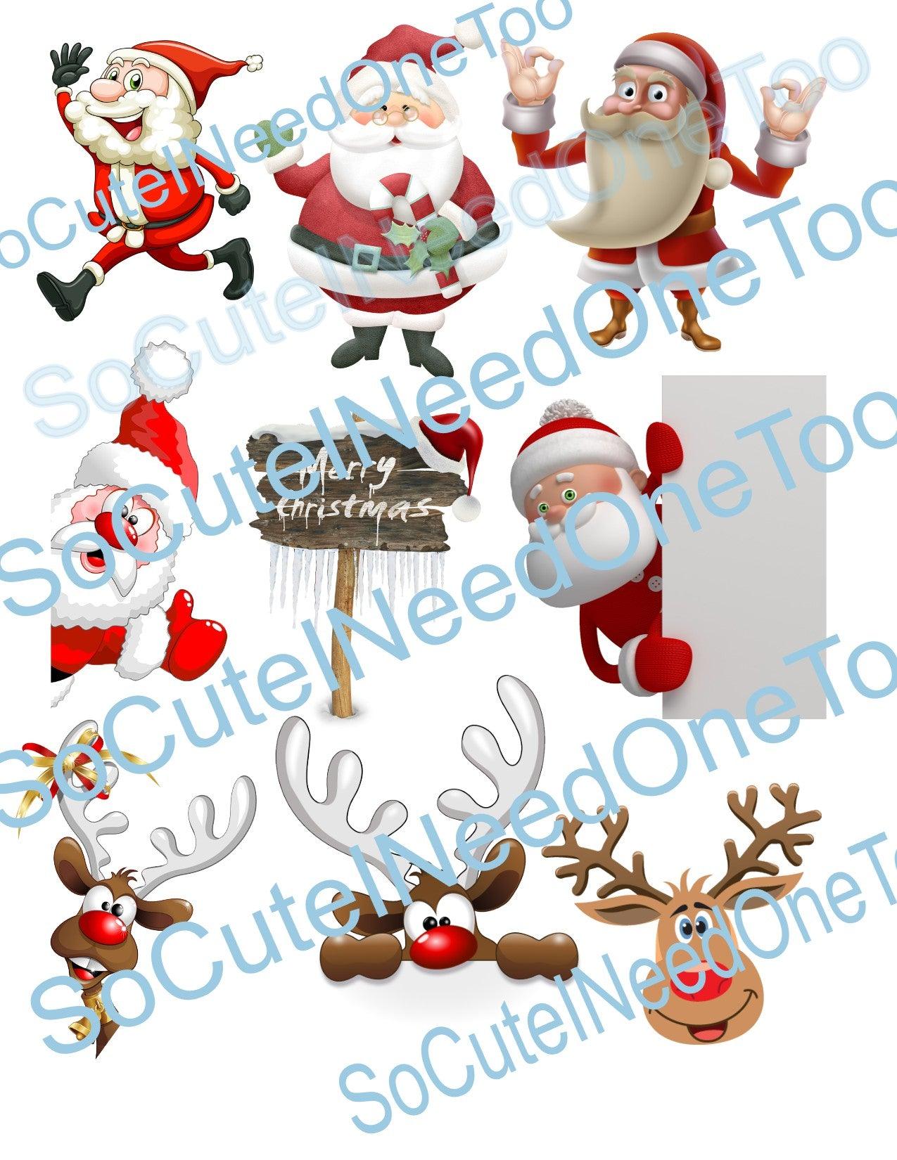 Santa Clause Waterslide Decals - SoCuteINeedOneToo