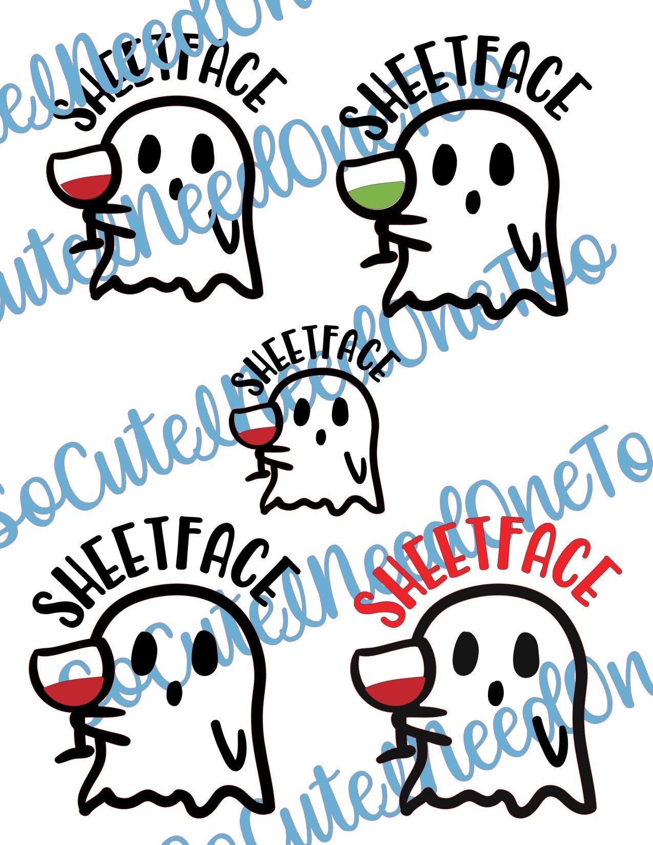 Sheetface On Clear/White Wateslide Papers Ready To Use - SoCuteINeedOneToo