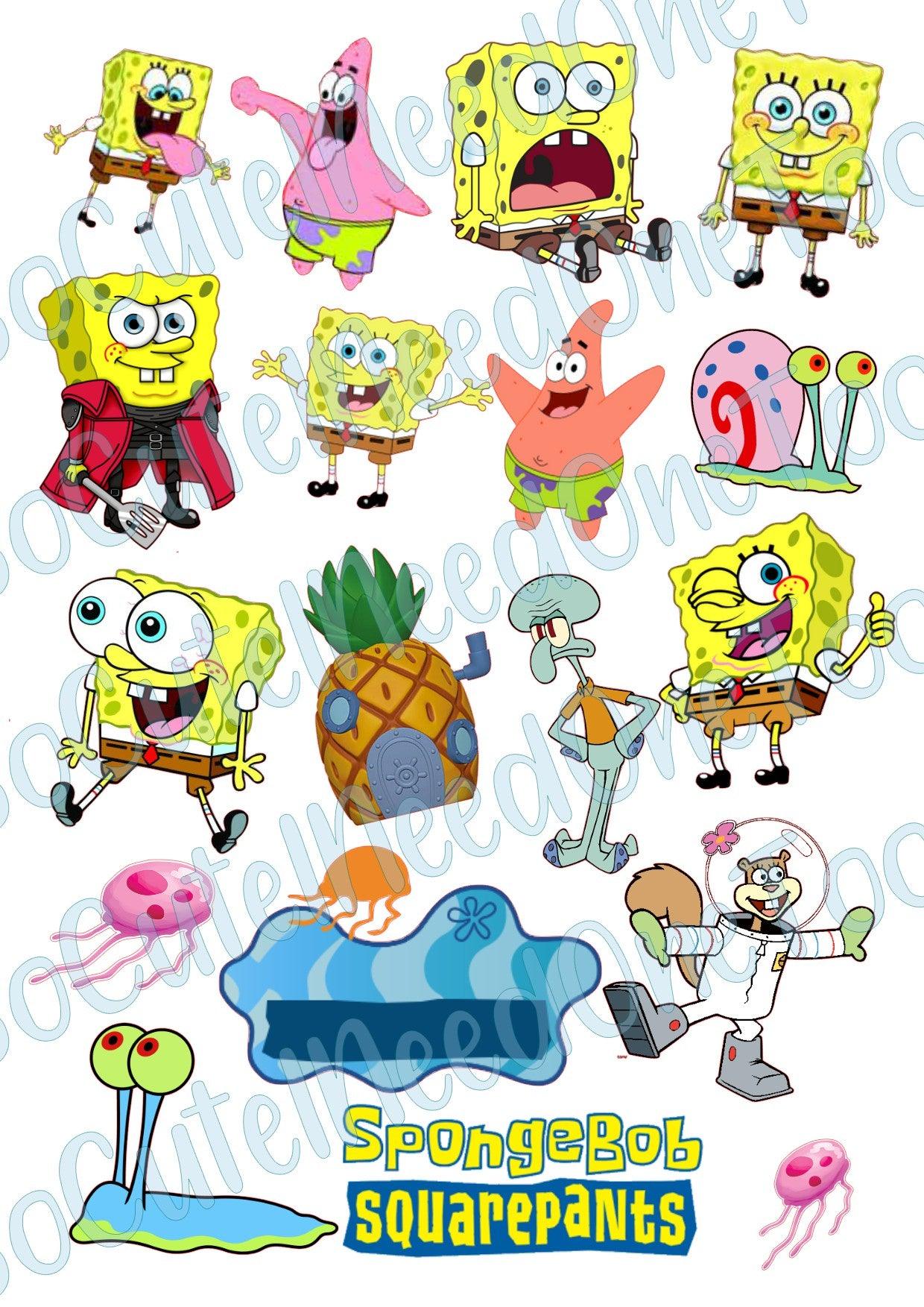 Sponge Bob #1, #2, #3 Options Waterslide Decals - SoCuteINeedOneToo