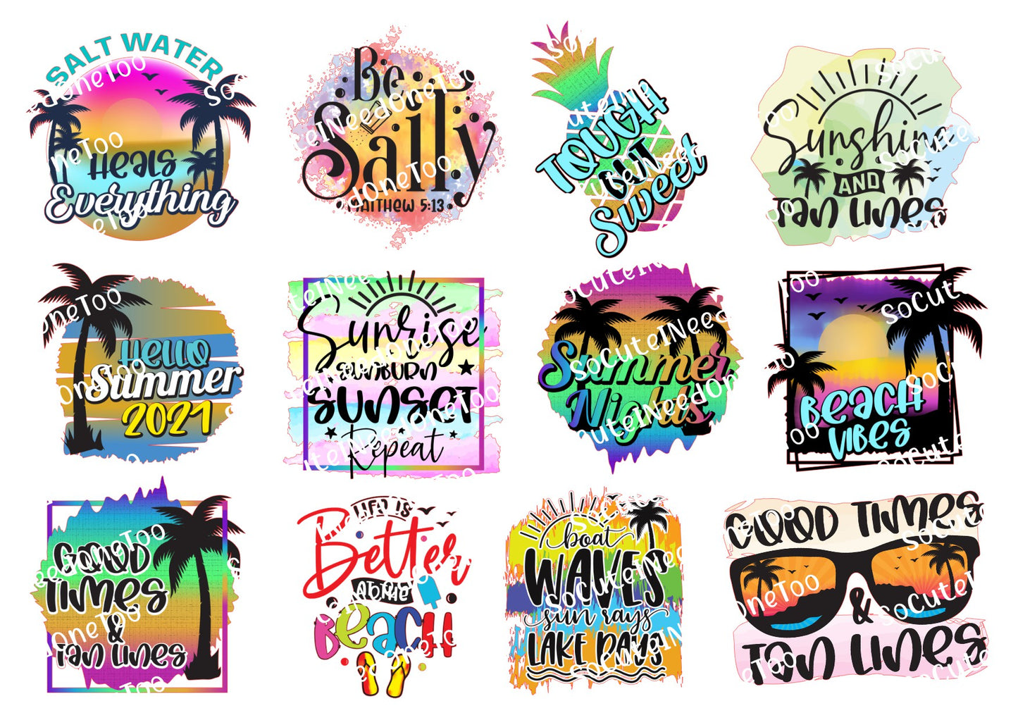 Summer - Good Times Waterslide Decals - SoCuteINeedOneToo