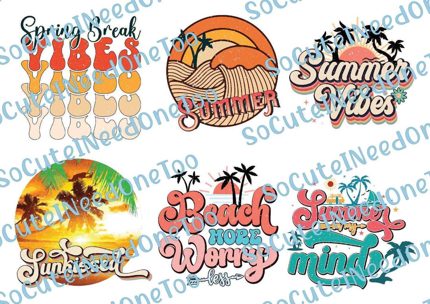 Summer - Sun kissed #2 Waterslide Decals - SoCuteINeedOneToo