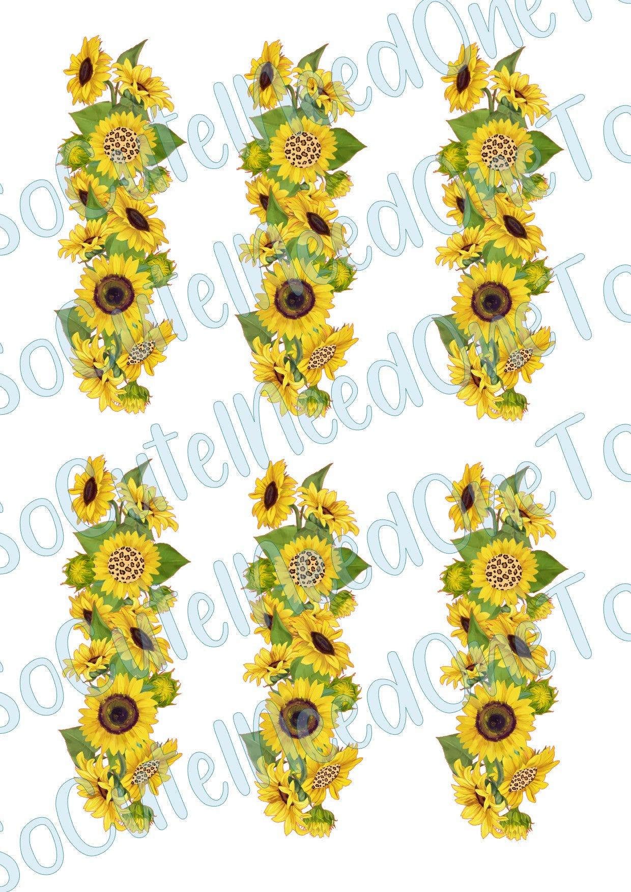 Sunflower Leopard Waterslide Decals - SoCuteINeedOneToo