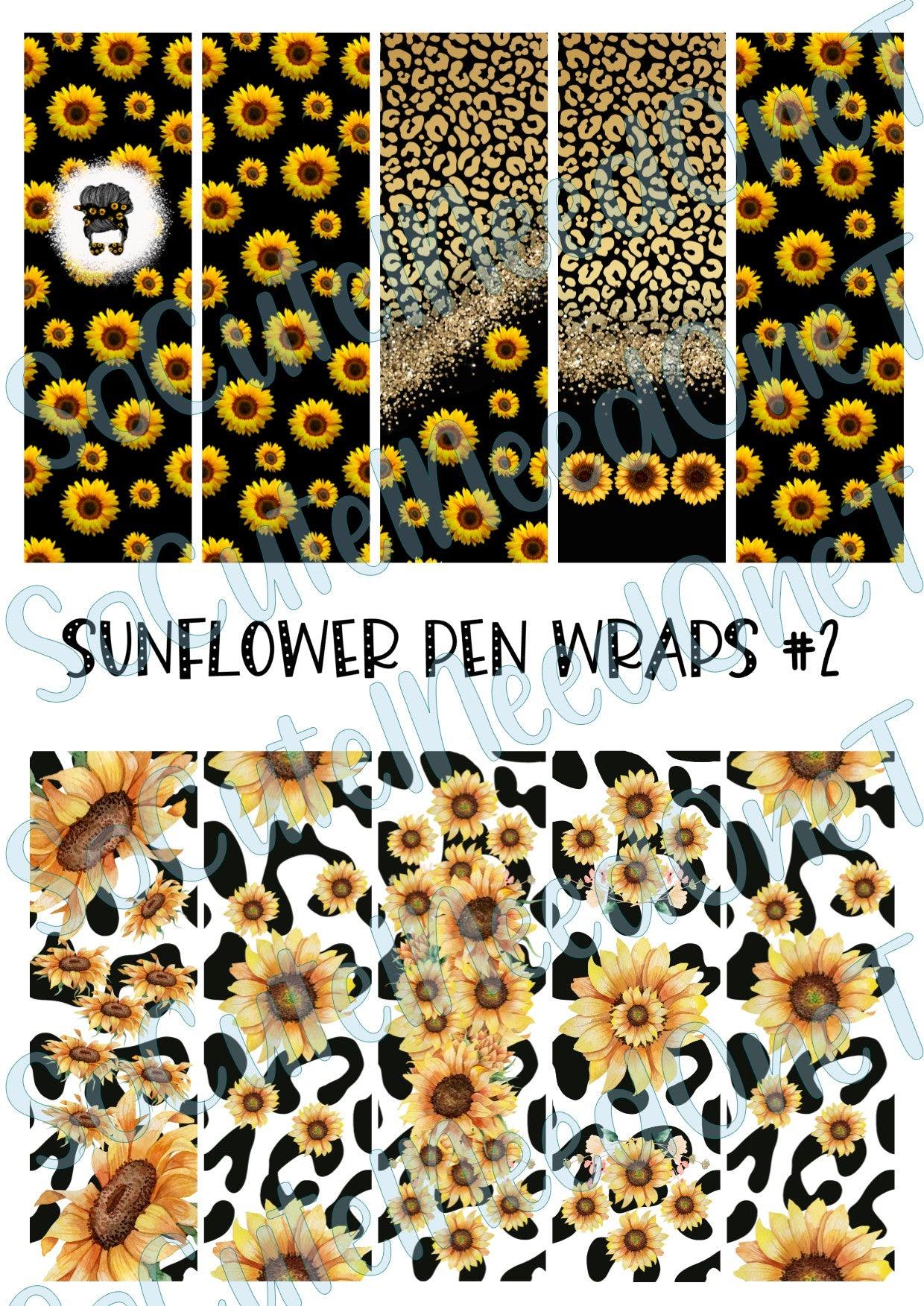 Sunflower Pen Wraps #2 - SoCuteINeedOneToo