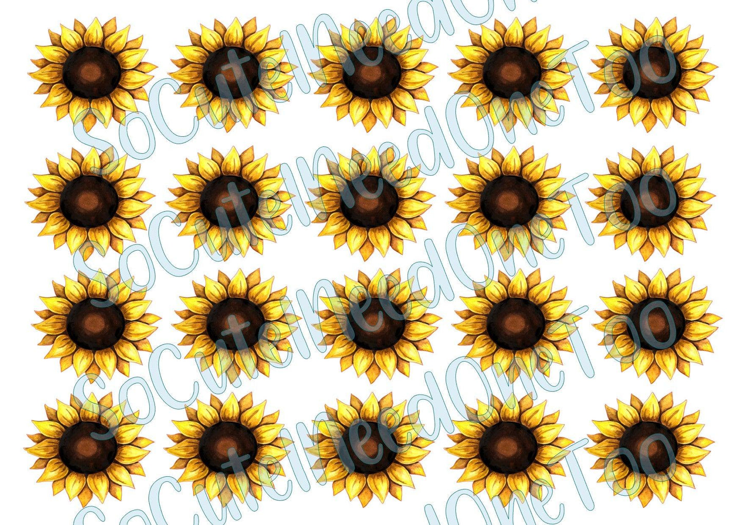Sunflowers 3.5 in & 2 in FS Decals - SoCuteINeedOneToo
