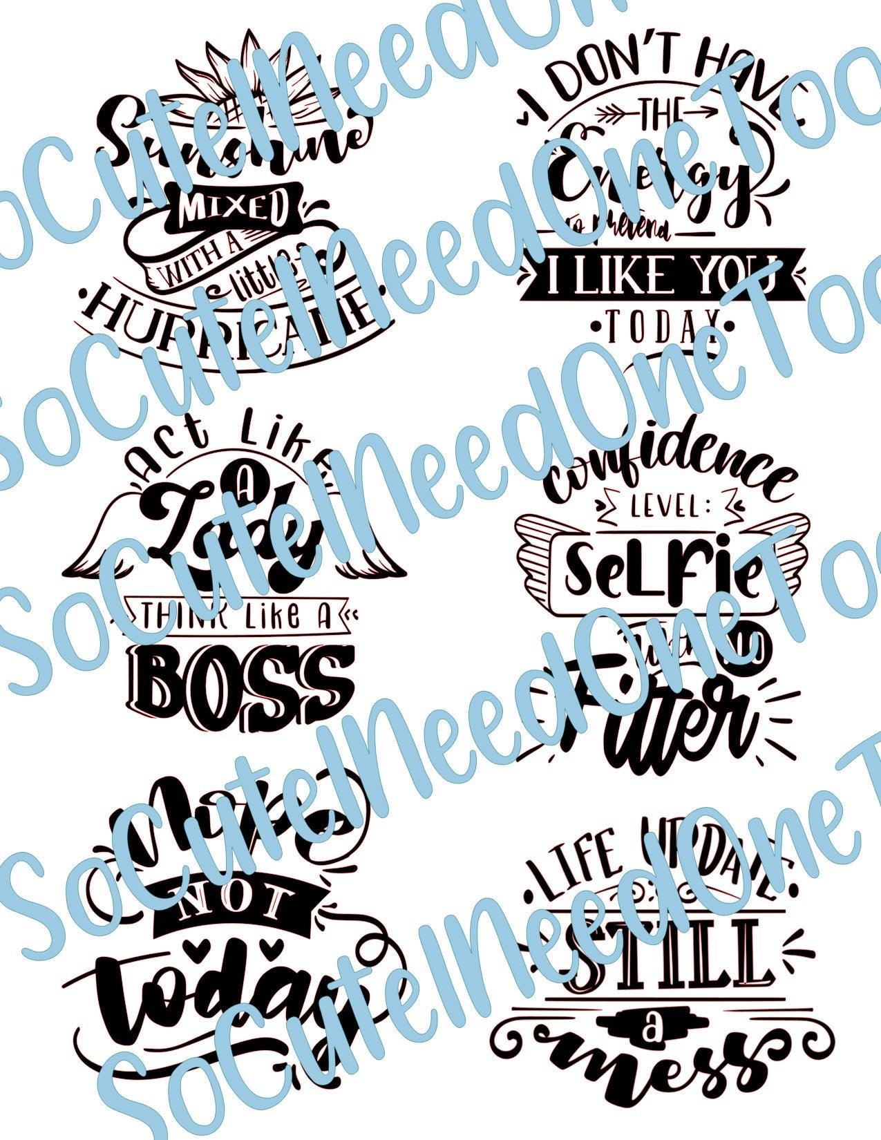 Sunshine Hurricane on Clear/White Water Slide Paper Ready To Use - SoCuteINeedOneToo