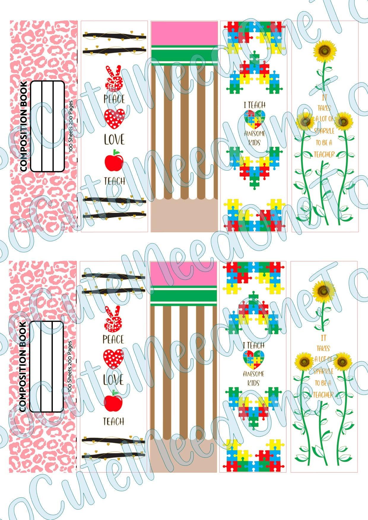 Teacher Pen Wrap Decals - SoCuteINeedOneToo