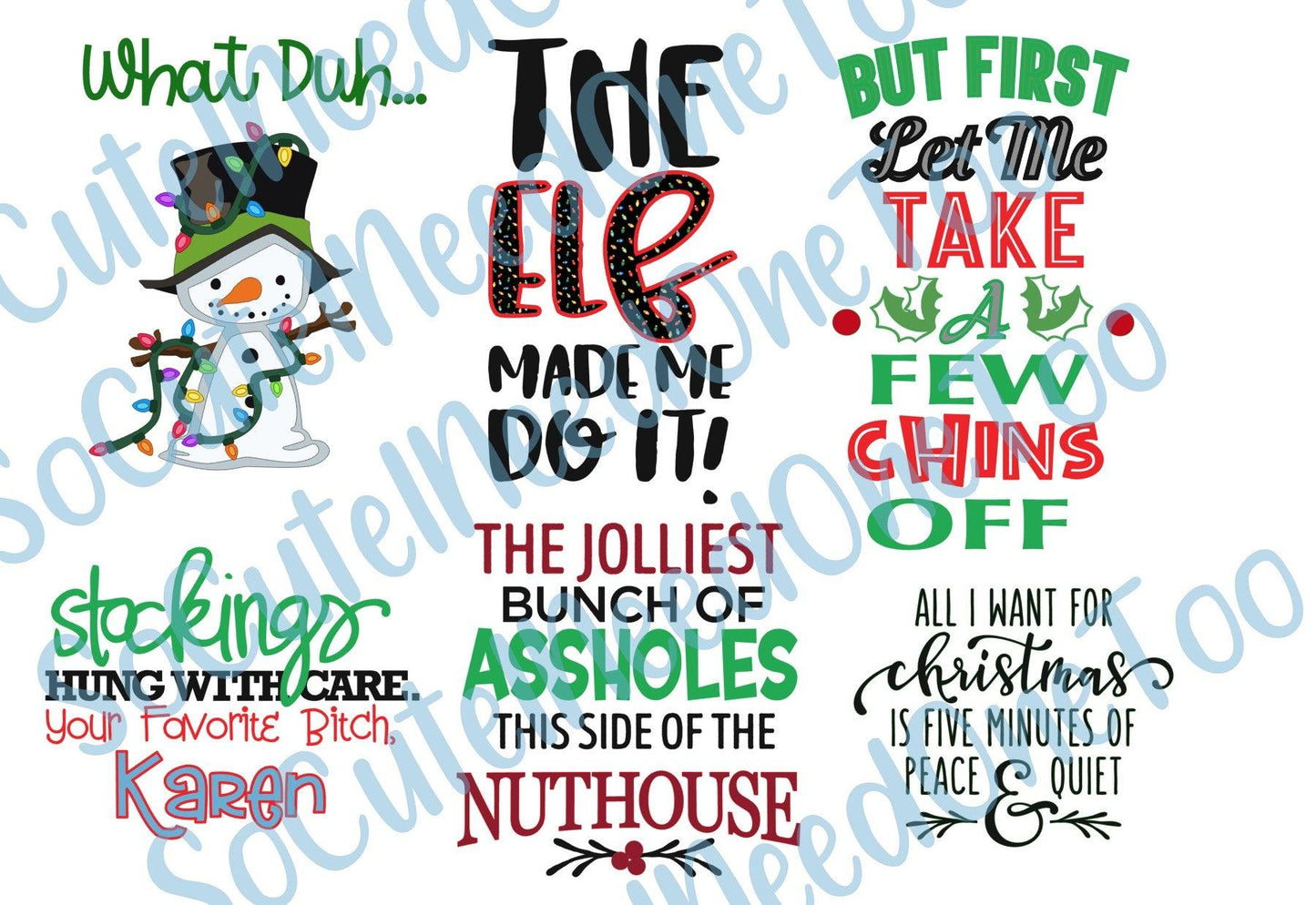 The Elf Made Me Do It Waterslide Decals - SoCuteINeedOneToo