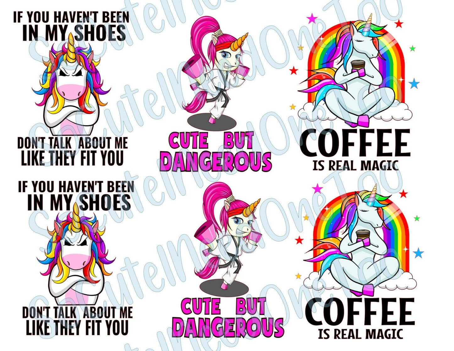 Unicorn #4 Waterslide Decals - SoCuteINeedOneToo