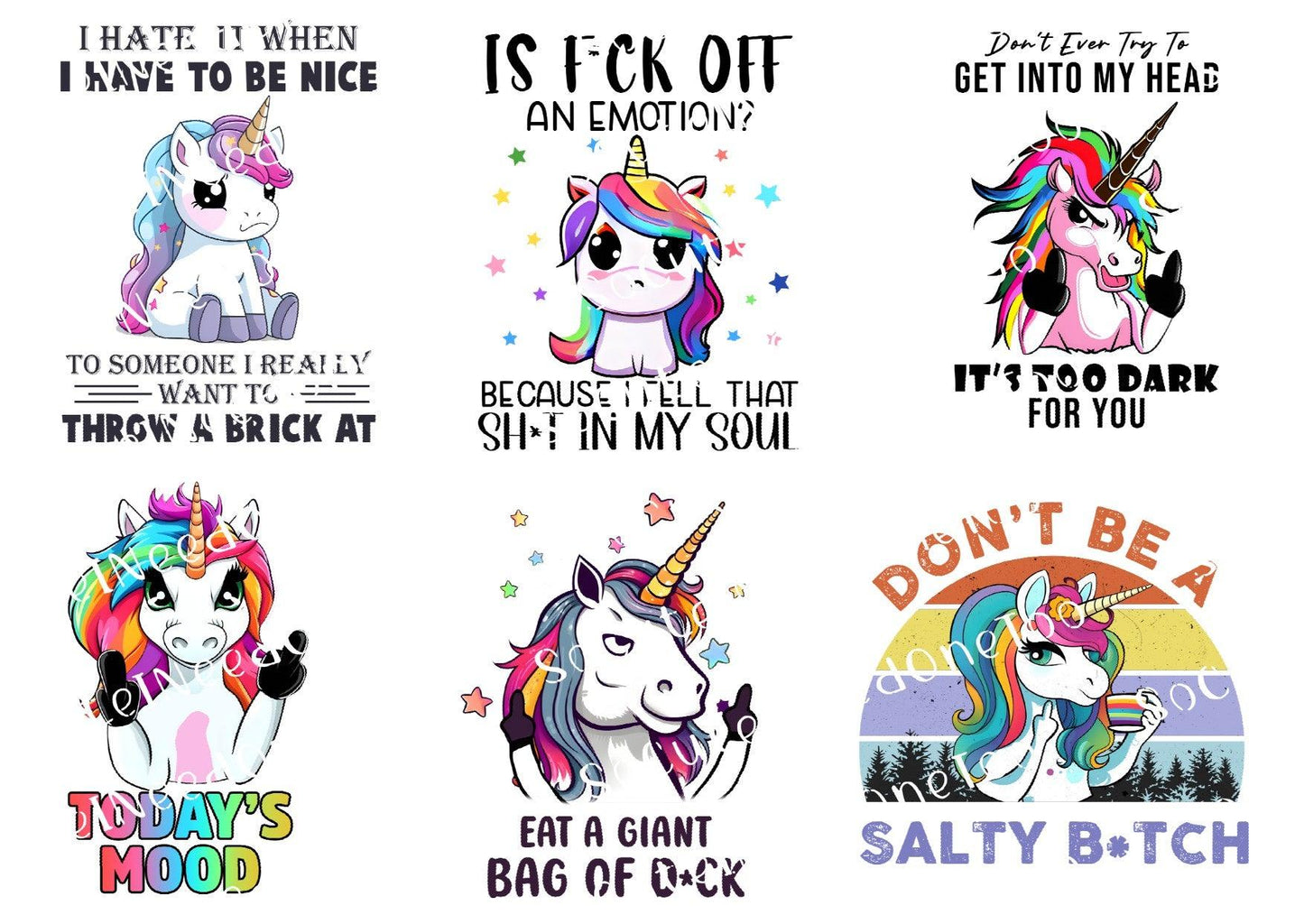 Unicorn - Bucket List Waterslide Decals - SoCuteINeedOneToo