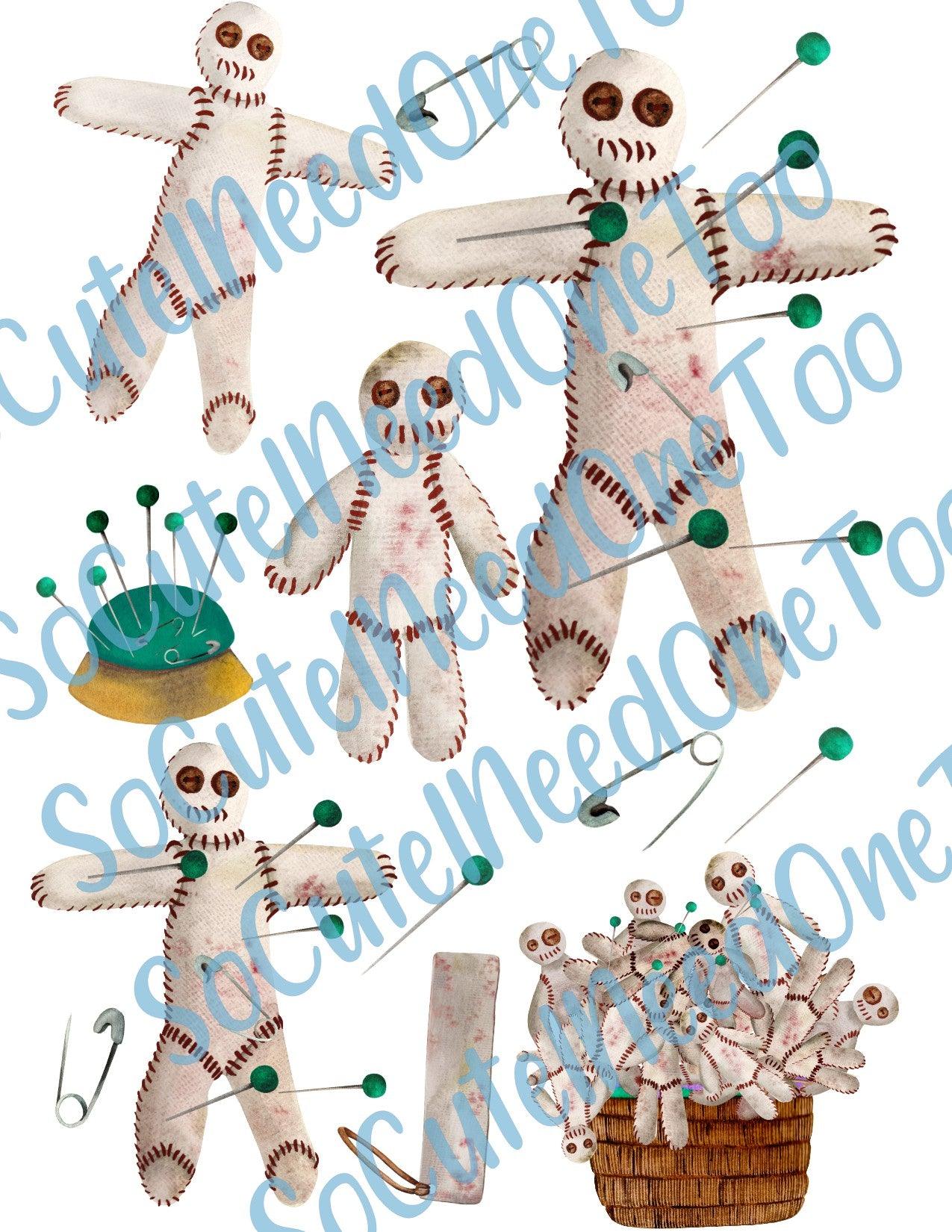 Voodoo Dolls #2 Waterslide Decals - SoCuteINeedOneToo