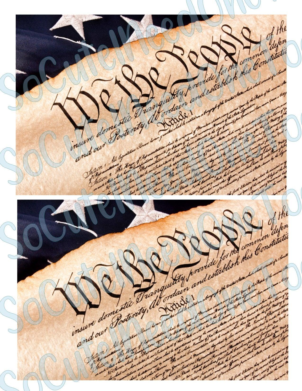 We The People- 2 @ 5 x 7.6 Inches Waterslide Decals - SoCuteINeedOneToo